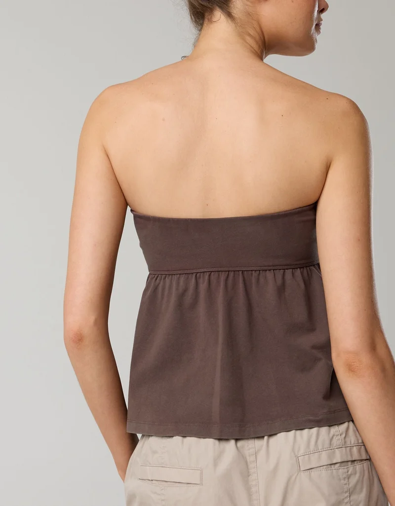 Aerie  OFFLINE By Aerie OG Cotton Peplum Tube Top for Women | Best Price UAE