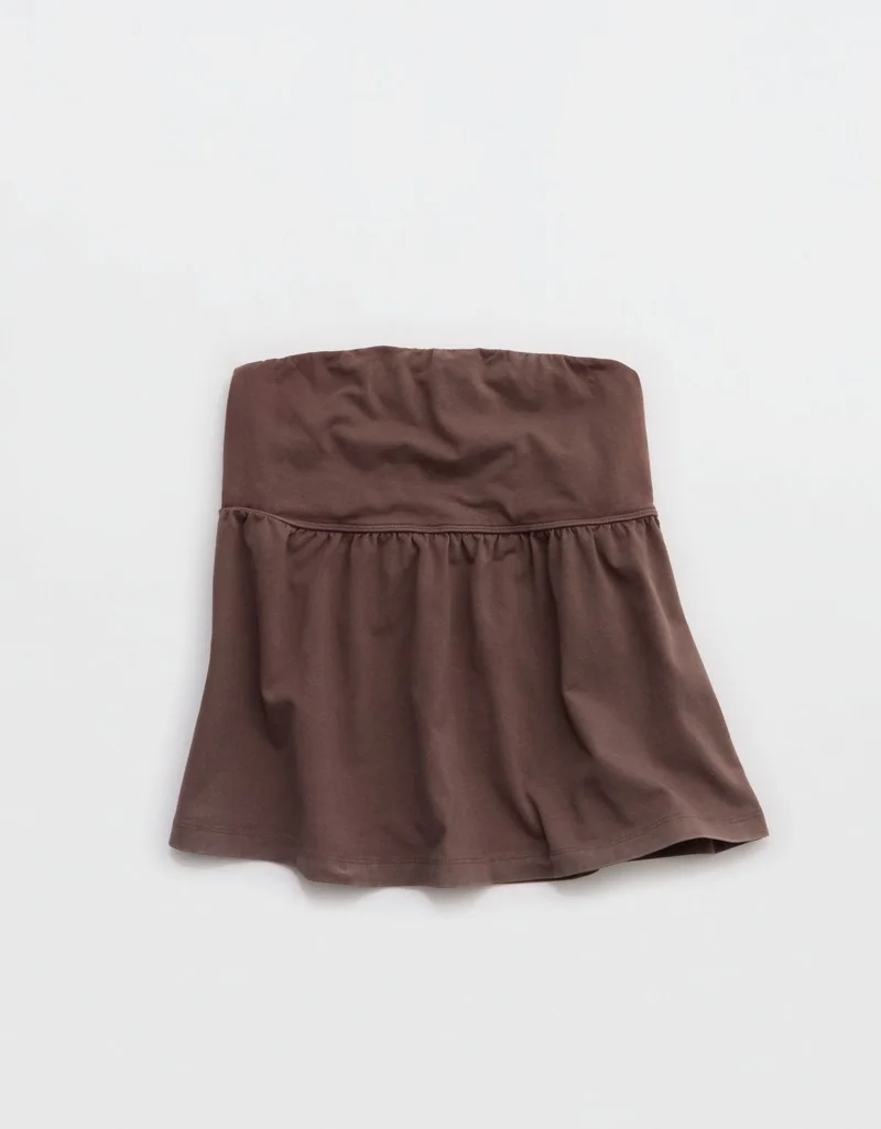 Aerie  OFFLINE By Aerie OG Cotton Peplum Tube Top for Women | Best Price UAE