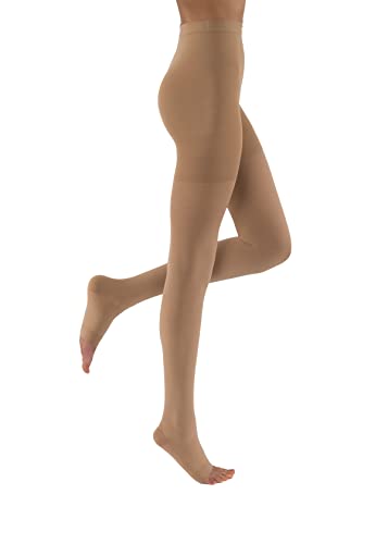 JOBST Relief Waist High Graduated Compression Stockings 3040mmHg Comfortable Unisex Design Open Toe Beige Medium