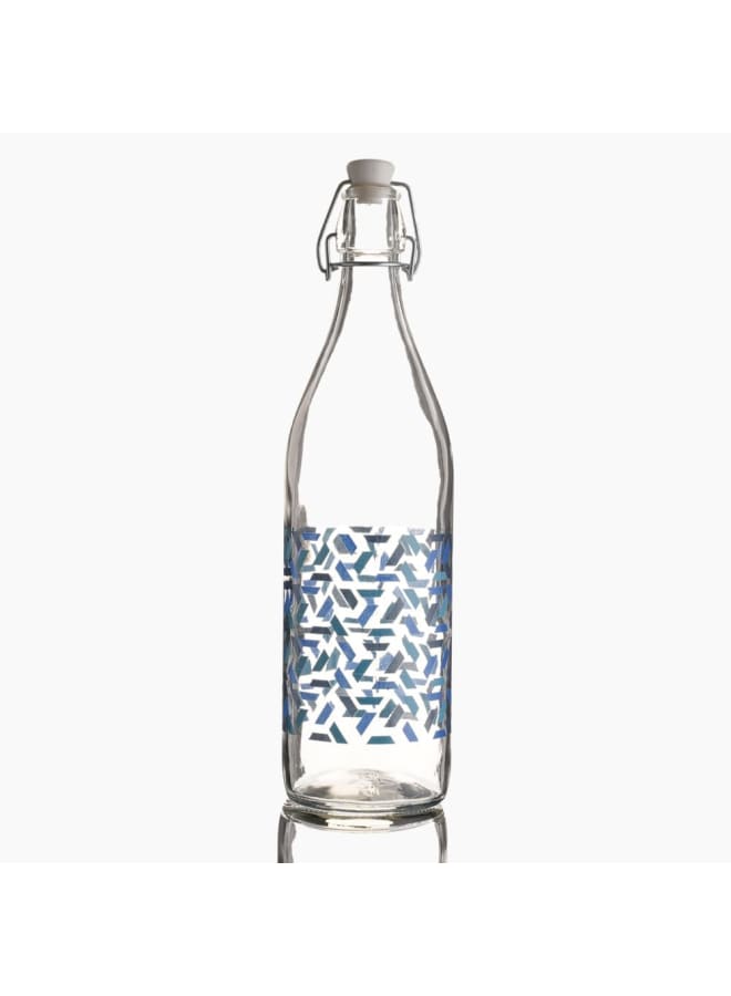 Zinnia Triblue Glass Water Bottle