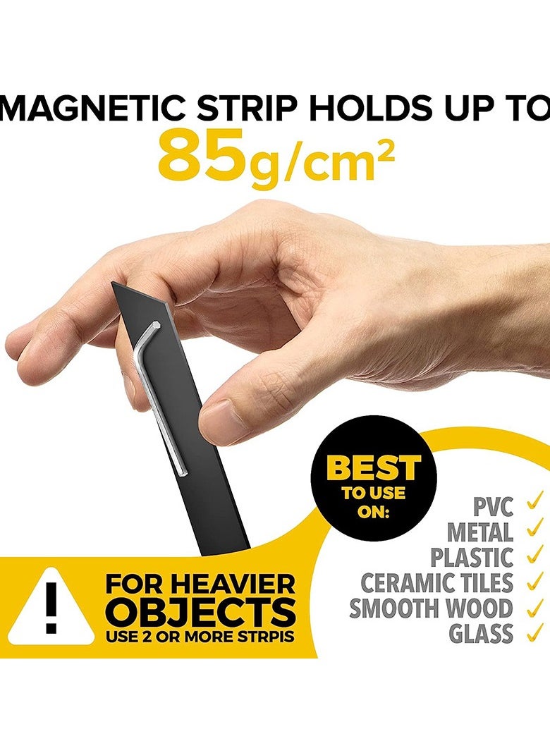 NIBEMINENT Magnetic Tape with Adhesive 2.5cm×3m×1.5mm, Magnet Tape Roll with Strong Self  Adhesive Backing for DIY，Art Projects, whiteboards and Fridge Organization，Office Supply  - Image 3