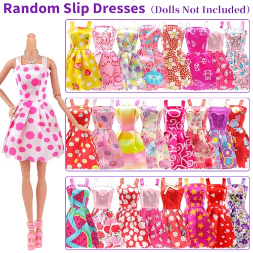 K. T. Fancy K.T. Fancy 83 Pcs Dolls & Accessories with Purple Closet Wardrobe for 11.5 Inch Doll Dress Up Set Including Wardrobe Shoes, Wallet, Dress Hangers, Brush, Necklace, Pet and Other Accessories - Image 5