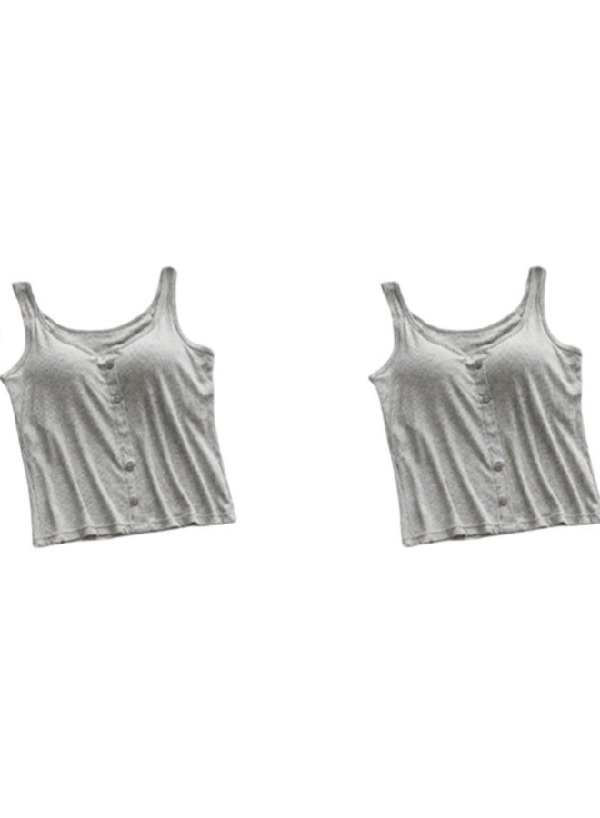 KUYING New Comfortable Skin Friendly Breathable And Slim Fit Vest Set Of 2  - Image 1