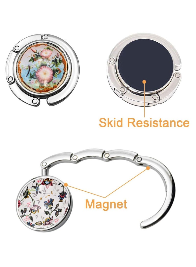 SOLARAE Folding Bag Handbag Purse Metal Rhinestone Hook Hanger Holder - Image 4