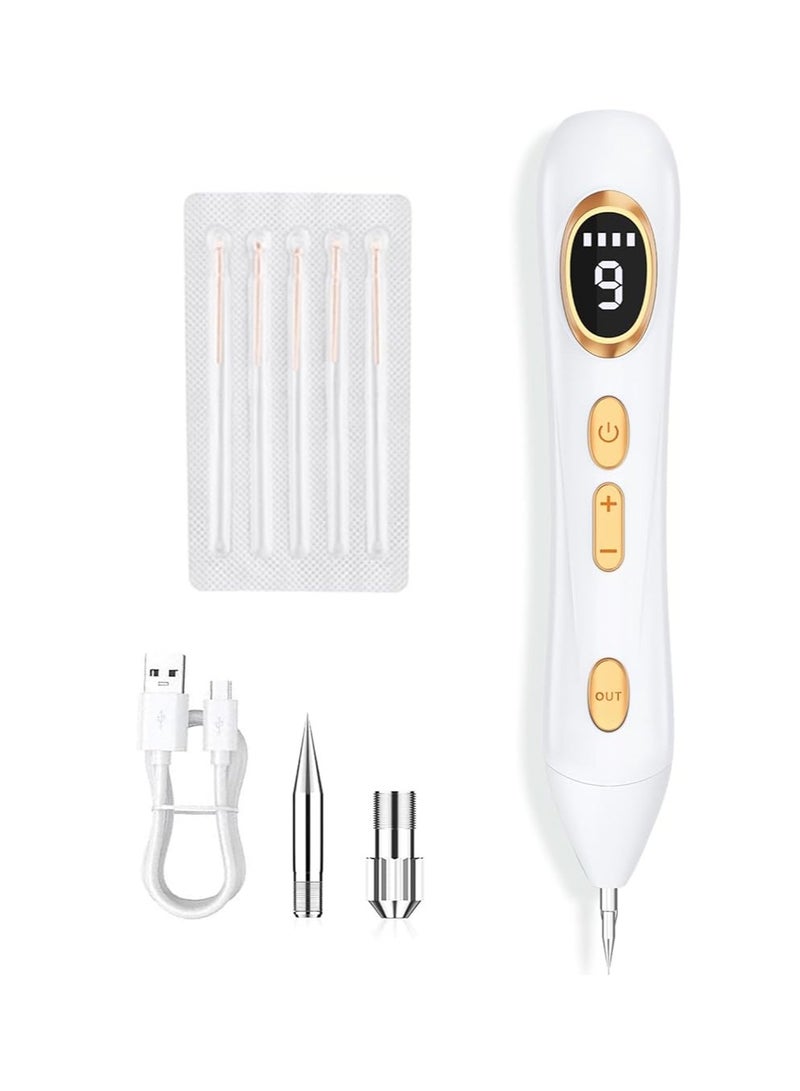 general Freckles Removal Pen, Skin Label Removal, Carry 9 Adjustable Gears, Painless Moles, Warts, Imperfections, Set, Women's Plasma Technology, LED Screen, Full Body White - Image 1