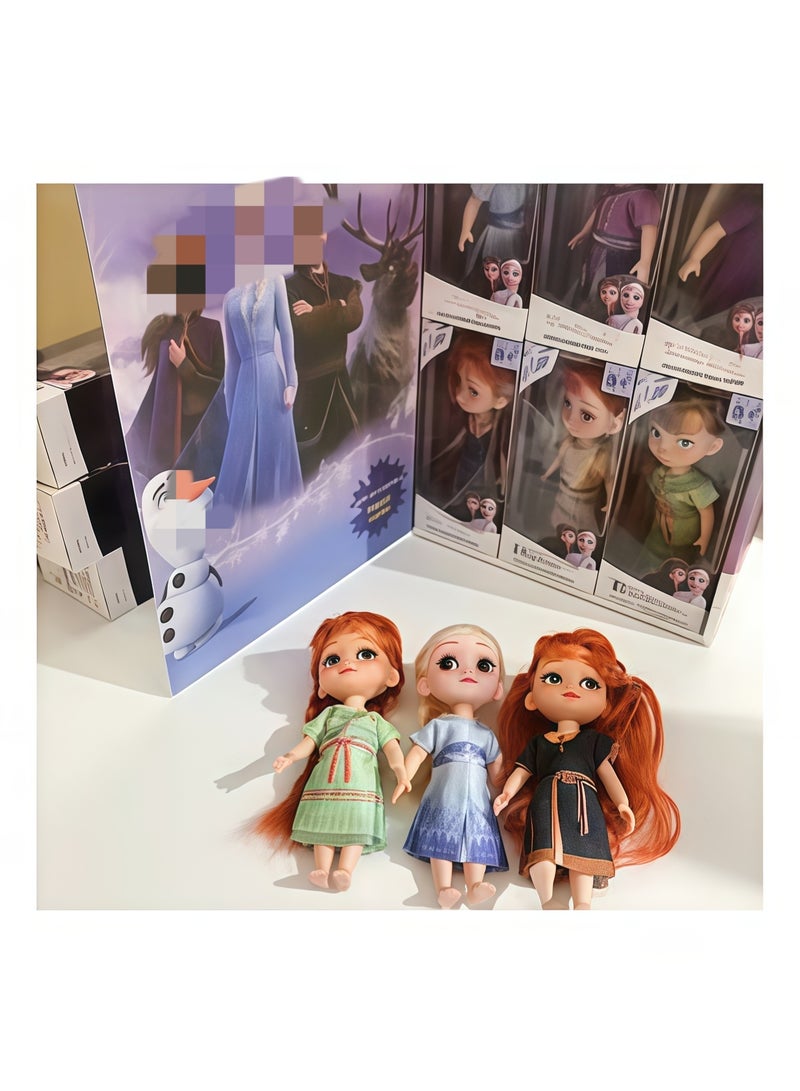 MIXDE 6 Pcs  Dolls set, Princess Plush Dolls Toys,Princess Dolls for Girls - Image 1