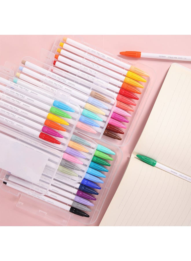 Murami New Plus Pen Fiber Pen 3000 White Rod Water-based Pen Hook Pen Watercolor Pen 60 Colors - Image 4