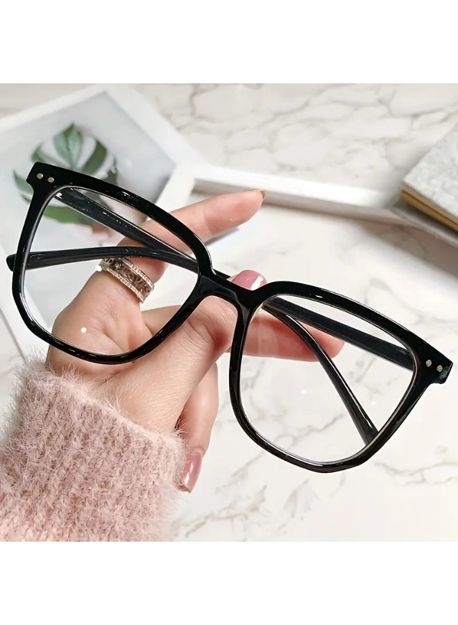 SCENT HOUSE Unisex Square Blocking Glasses, Suitable for Computers, Tvs, And Phones, Clear Lenses, Lightweight And Comfortable for Daily (Includes eyeglass case)
,blue lighe blocking glasses,eyeglasses - Image 3