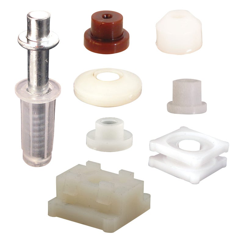 PrimeLine N 7539 Bifold Door Top Pivot and Cap Repair Kit Plastic Base Fits 38 In Diameter 7 Pairs Cap Assortment SpringLoaded 1 Kit