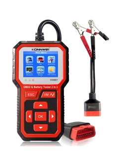 Konnwei KW681 Car & Motorcycle Battery Tester OBDII Diagnostic Scan  - Image 1
