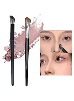 Nose Contouring Brush - 2PCS Upgraded Sickle Nose Contour Brush Pro Angled Face Contouring Brush, Slanted Highlight Blush powder Brush for Nose Eyeshadow Makeup Brush
