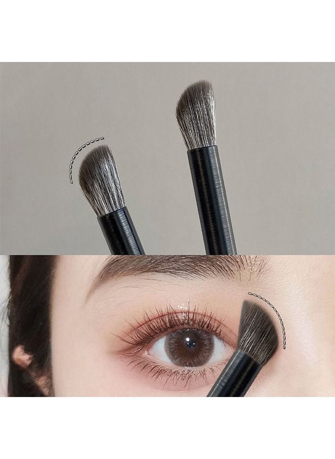 HS - Nose Contouring Brush - 2PCS Upgraded Sickle Nose Contour Brush Pro Angled Face Contouring Brush, Slanted Highlight Blush powder Brush for Nose Eyeshadow Makeup Brush - Image 1