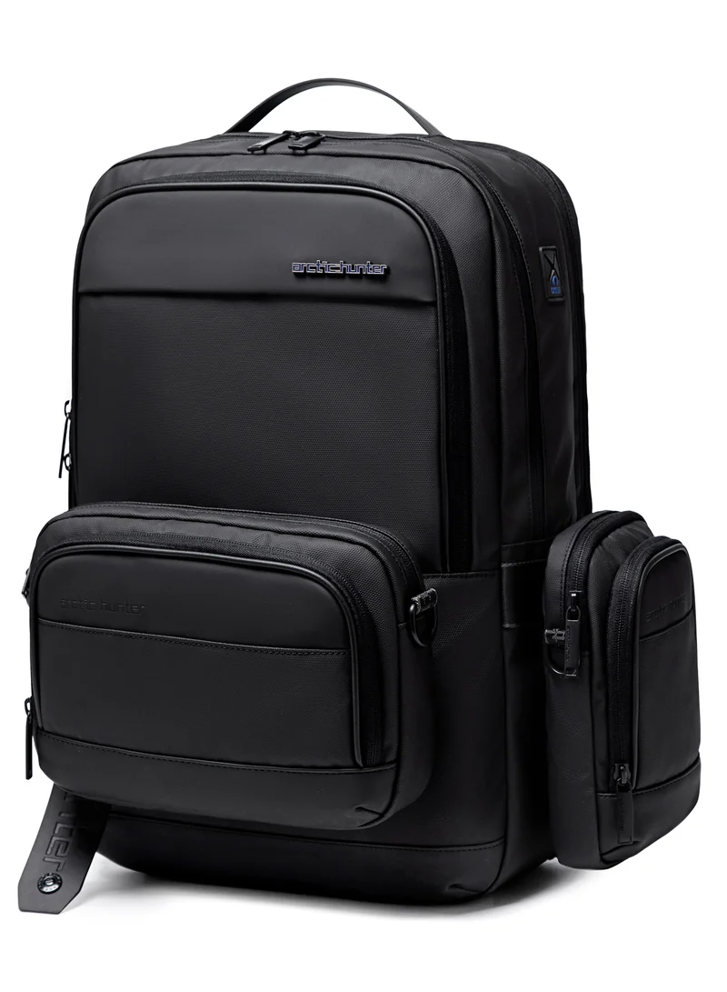 Arctic Hunter 3 in 1 Water Resistant Unisex 17.3-inch Backpack Convertible Slim Daypack with 2 small bag and Built-in USB Jack for Casual and Business, B00483, Black