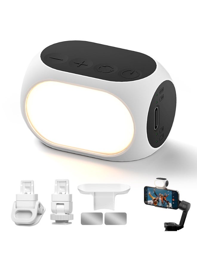 YelaJoy Magnetic Fill Light for Handheld Gimbal Stabilizer, Portable Clip Cell Phone Selfie Light Rechargeable Selfie Light with 3 Lighting Modes, Universal Smartphone Video Shooting Fill Light - Image 1