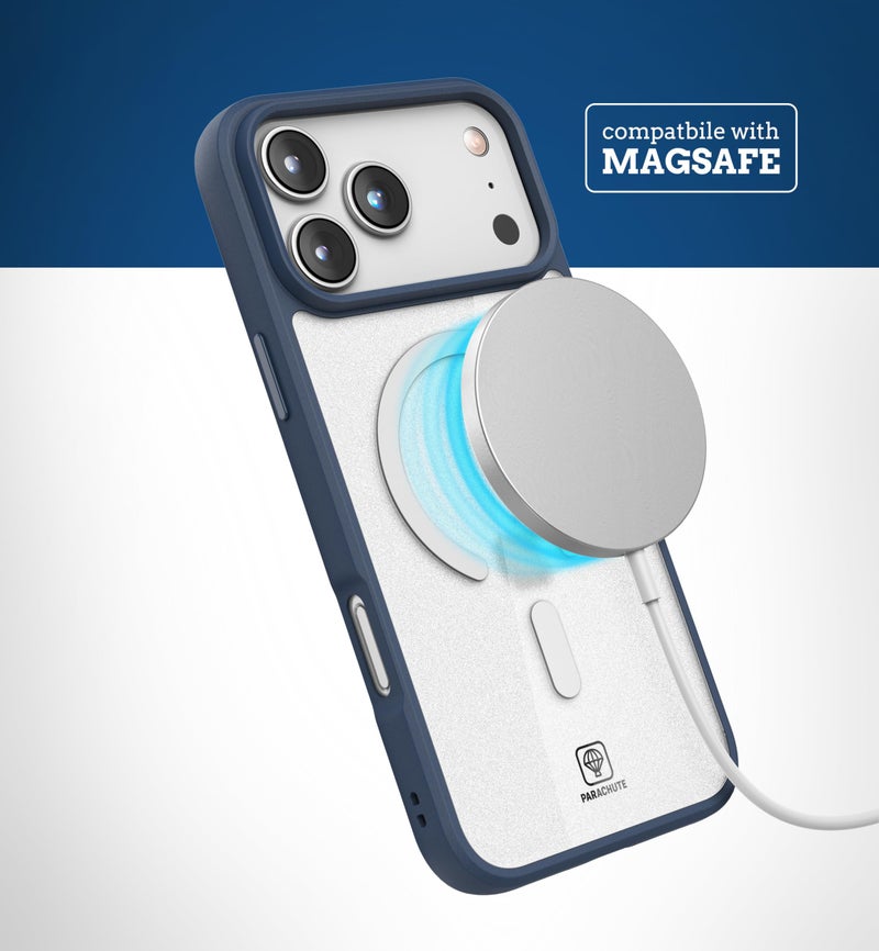 Parachute for iPhone 17 Pro Max Case 6.9" Magnetic Wireless Charging Ready [Compatible with MagSafe] Hybrid Shockproof Slim Cover with Camera Guard, Raised Bezels, Anti-Scratch, Drop Protection, Blue - Image 3