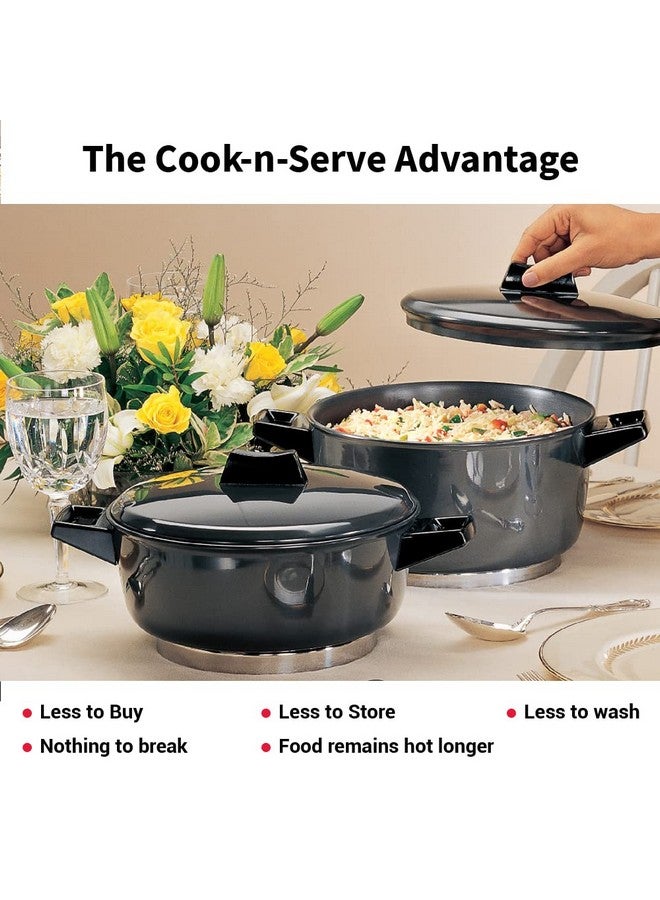 Hawkins Aluminium Futura 2 Litre Cook N Serve Bowl, Hard Anodised Saucepan and Lid, Sauce Pan for Cooking, Black Bowl for Serving, Black (Iacb20),Polished, 2 Liter - Image 5