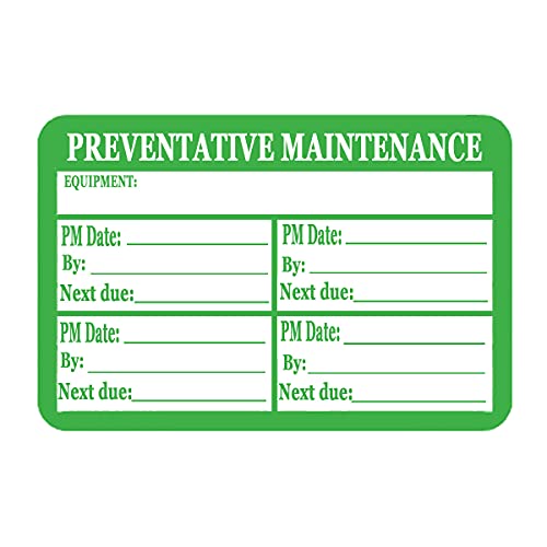 Remarkabel Preventative Maintenance Stickers Labels,3x2 Inch Green Self Laminating Preventative Maintenance Inspection Safety by/Date/Next Due Vinyl Stickers (200 Pcs) - Image 3