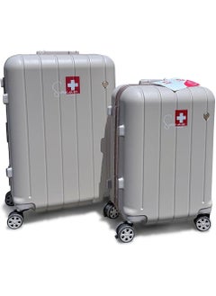 SWISSCASE Hardshell Luggage Set, 20 and 24 Inch, Aluminium Frame, Double Spinner Wheels, Lightweight V801 Set, Disert  - Image 3