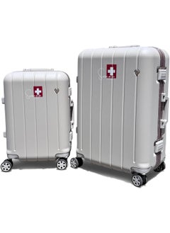 SWISSCASE Hardshell Luggage Set, 20 and 24 Inch, Aluminium Frame, Double Spinner Wheels, Lightweight V801 Set, Disert  - Image 4