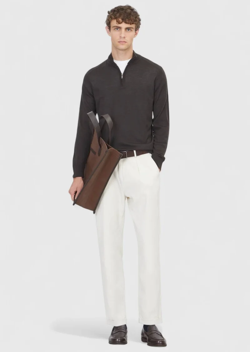 RAMSEY Brown Knitwear Sweatshirt