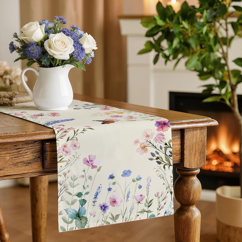 Spring Table Runner with Floral Design by - Image 3