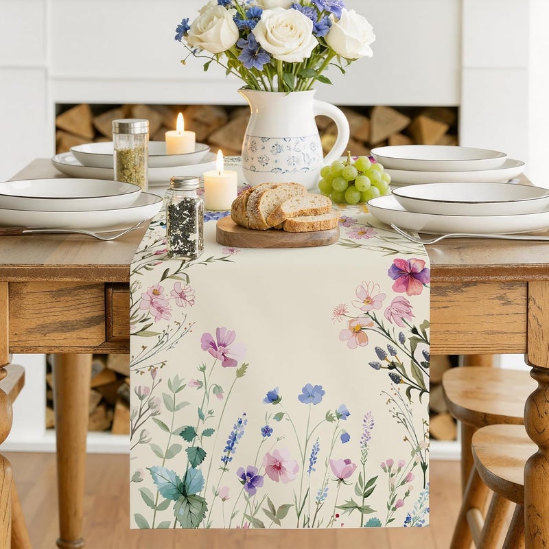 Spring Table Runner with Floral Design by - Image 5