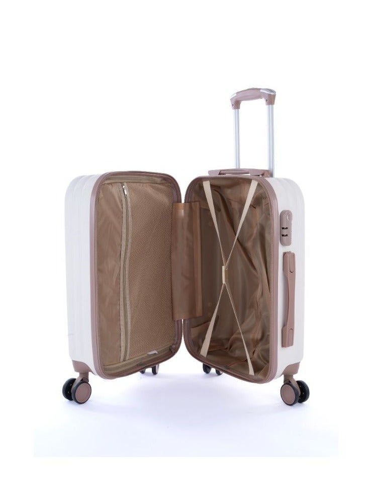 ليمرا شنطة سفر مفردة مخصصة لقمرة الطائرة مقاس 20 انش بيج/ذهبي - Image 3