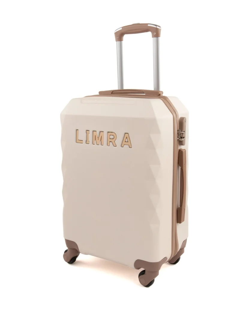 Limra Cabin Carry Check-In Luggage Trolley Size 20 inch Beige/Gold