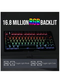 AULA AULA F75 Gasket Mechanical Keyboard, 75% Wireless Hot Swappable Gaming Keyboard with Five-Layer Padding&Knob, Bluetooth/2.4GHz/USB-C, RGB (Black Gradient, LEOBOG Reaper Switch)  - Image 5