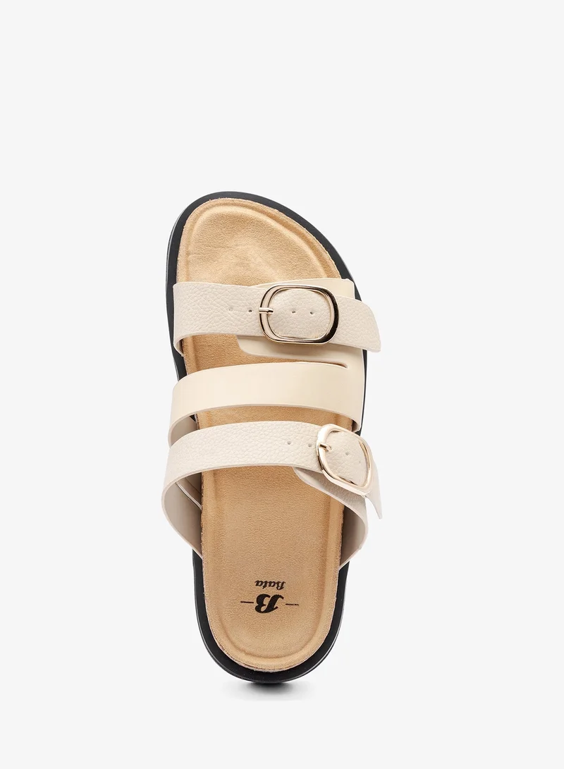 Bata Double‑Strap Platform Slide Sandals