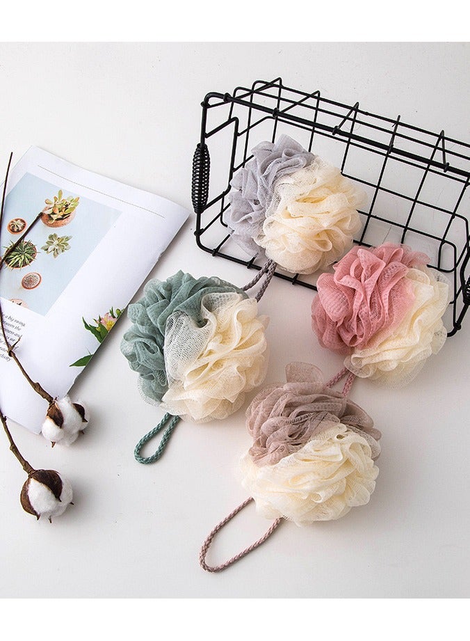 4 Pack Soft and Fluffy Exfoliating Bath Ball Mesh Body Scrub Mesh Loofah Shower Sponge Ball Pouf Shower Ball Mesh - Image 4