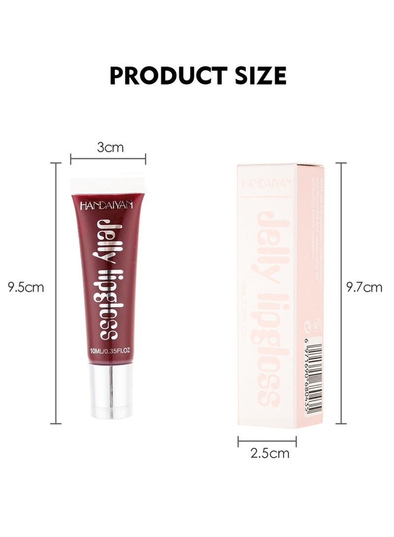 Lip Gloss Hydrating Moisturizing Long Lasting High Glossy Jelly Lip Stain Super Gloss Balm Oil Tinted Treatment Lip Glow Glass Shine Glitter Makeup Beauty Colored Bright Lifter For Women Girls