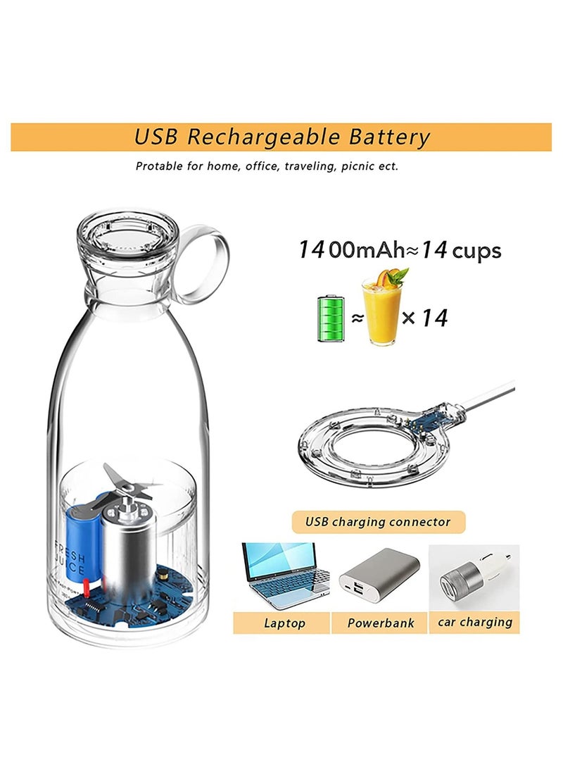جونيس - خلاط الحجم الشخصي ، خلاط محمول ، خلاط USB يعمل بالبطارية (وردي) - Image 1
