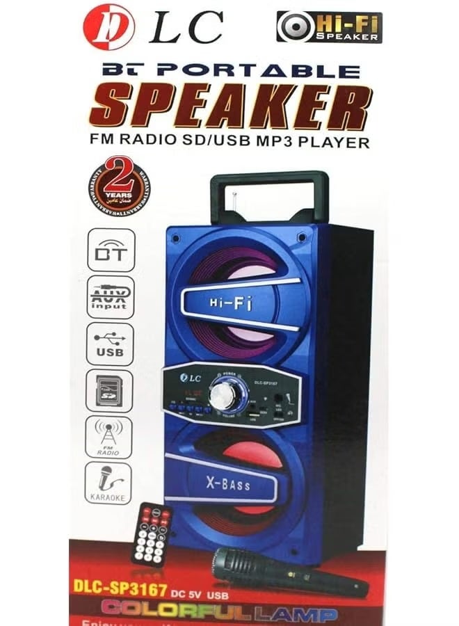 LC BT Portable Speaker SP3167 with FM Radio, SD, USB and MP3 Playback
