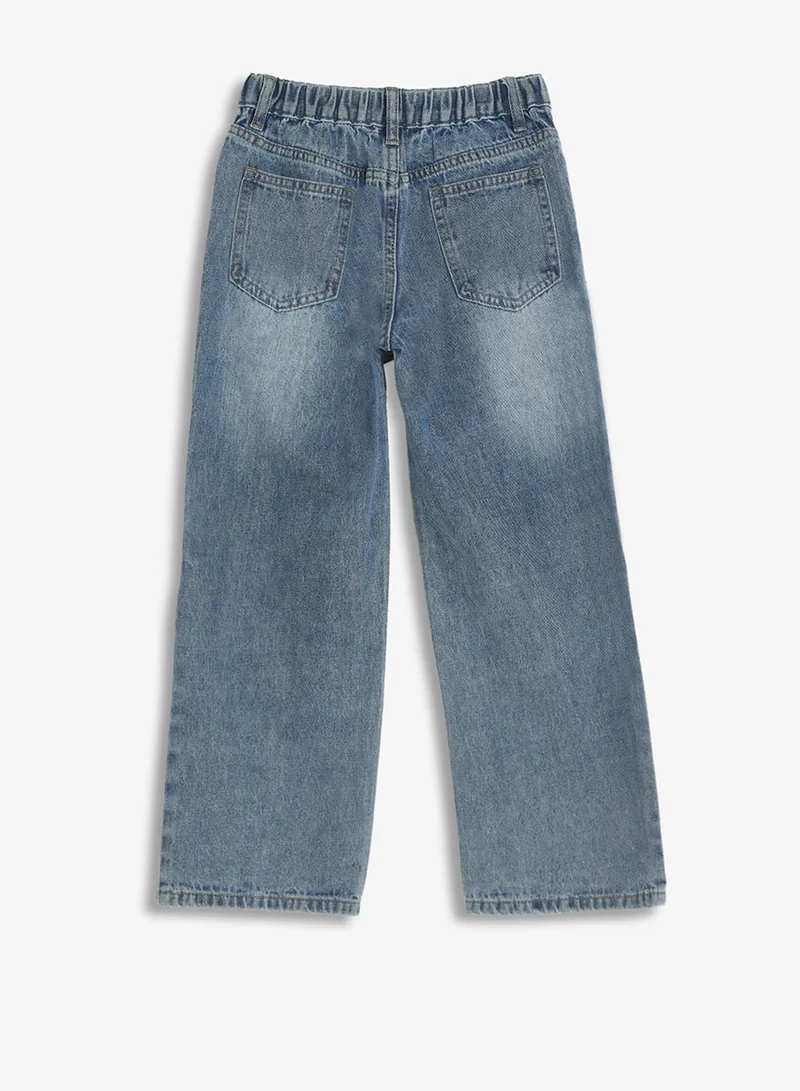 بنياتا جينز واسع الأرجل