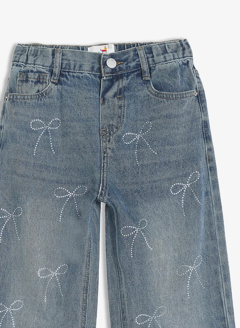 Pinata  Bow Printed Girls' Jeans for Women | Best Price UAE