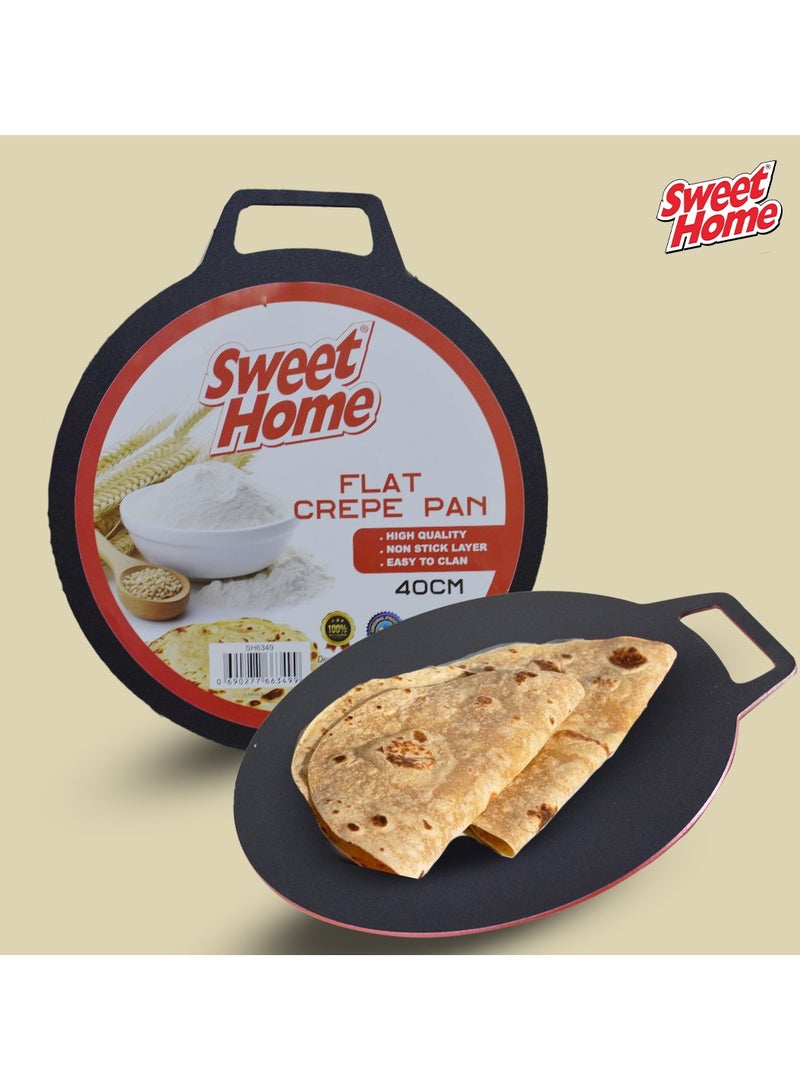 Sweet Home Nonstick Flat Crepe Pan 40cm, Durable Aluminum Griddle for Perfect Pancakes, Dosas, and Tortillas, Even Heat Distribution, PFOA-Free Cookware for Induction, Gas, and Electric Stoves - Image 1