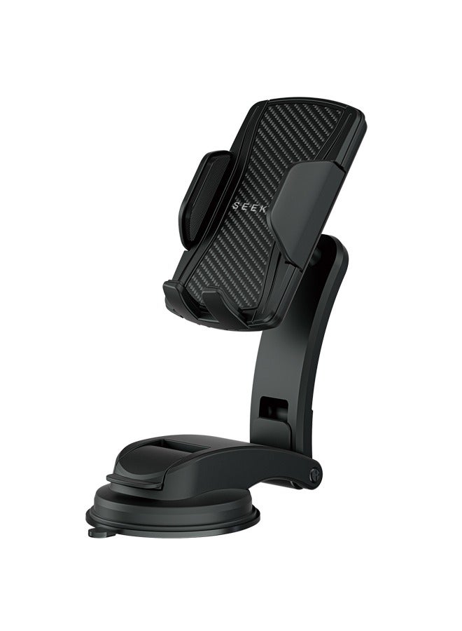 SEEKEN Ultra Stable Car Phone Holder for Dashboard/Windshield - Black | Vehicle Mount | Hands-Free | Magnetic Holder | Fast Charging | Premium Design | High-Quality. - Image 1