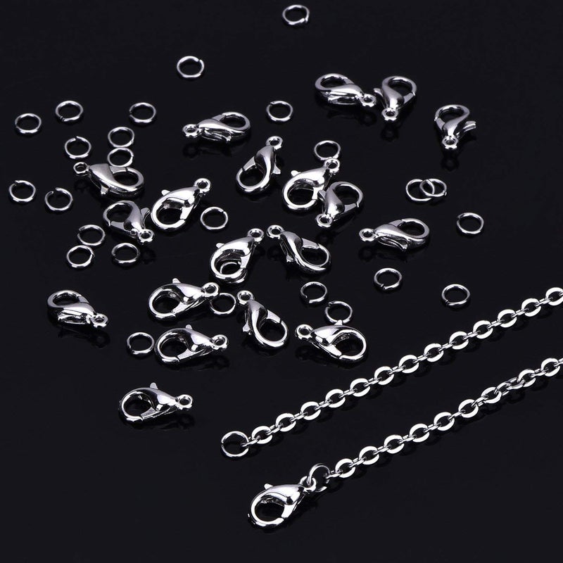 Outus 33 Feet Necklace Chains Stainless Steel DIY Link Chain Necklaces with 20 Lobster Clasps and 30 Jump Rings for Jewelry Making(1.5 mm Wide) - Image 2