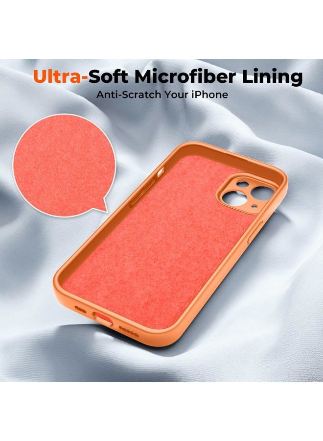 SUPFINE Designed for iPhone 13 Case,Premium Liquid Silicone with [Soft Anti-Scratch Microfiber Lining][Upgraded Camera Protection] Slim Shockproof Protective Phone Case for Men Women Girls,Orange - Image 5