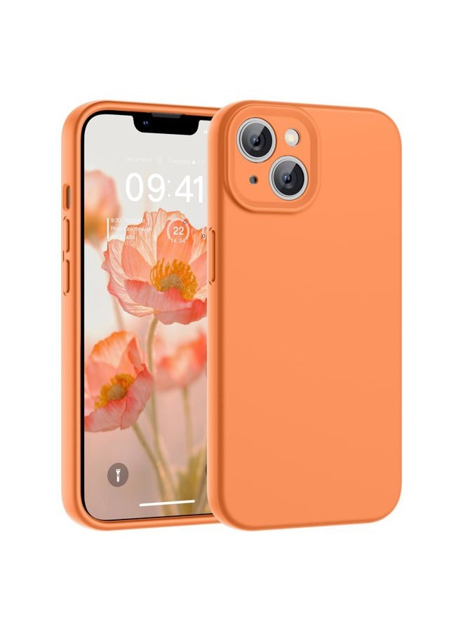 SUPFINE Designed for iPhone 13 Case,Premium Liquid Silicone with [Soft Anti-Scratch Microfiber Lining][Upgraded Camera Protection] Slim Shockproof Protective Phone Case for Men Women Girls,Orange - Image 1