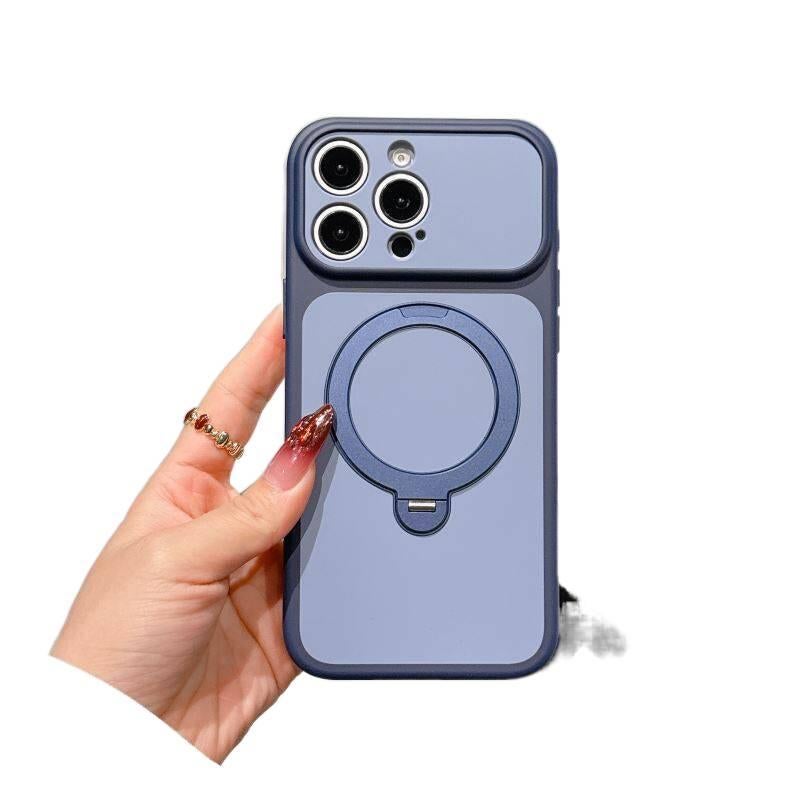 BB PC MagSafe Case for iPhone 15 / 15 Plus / 15 Pro / 15 Pro Max with Drop Protection and Kickstand plus Shockproof plus Strong Magnetic plus 360° Rotating Kickstand in Navy Blue - Image 1