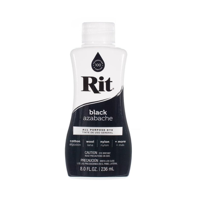 RIT Craft County Rit Dye â€“ 8 Oz. Liquid Fabric Dye for Clothing, DÃ©cor, and Crafts, Black (RIT-LIQ-BLK-~CC_BM629) - Image 1