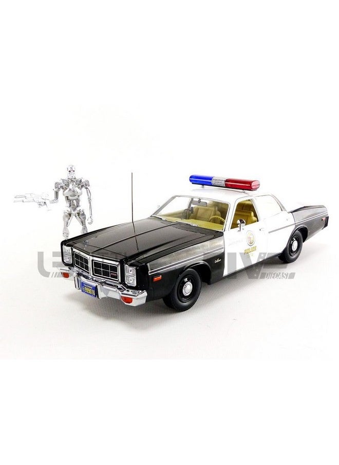 GreenLight 19042 1 18 Artisan Collection The Terminator (1984) 1977 Dodge Monaco Metropolitan Police With T800 Endoskeleton Figure  - Image 4