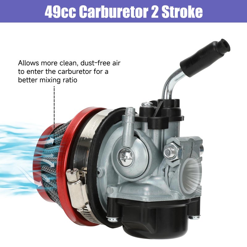 CILOYU Motorized Bike Carburetor Replacement for 80cc 100cc 49cc 50cc 66cc 2 Stroke Engine Motorized Bicycle Gas Motor Parts with CDI Ignition Coil Magneto Coil Kit - Image 2