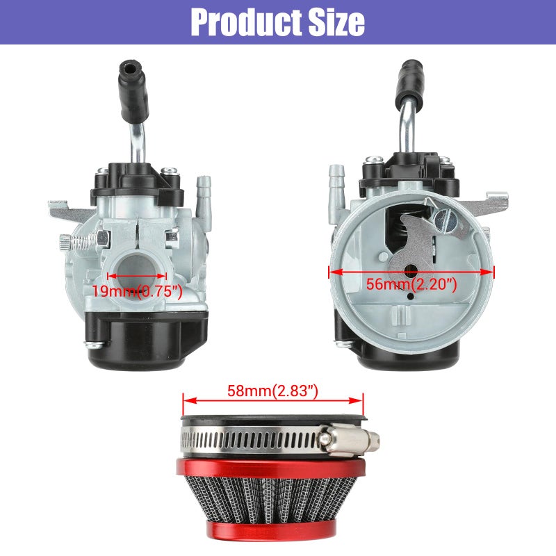 CILOYU Motorized Bike Carburetor Replacement for 80cc 100cc 49cc 50cc 66cc 2 Stroke Engine Motorized Bicycle Gas Motor Parts with CDI Ignition Coil Magneto Coil Kit - Image 4