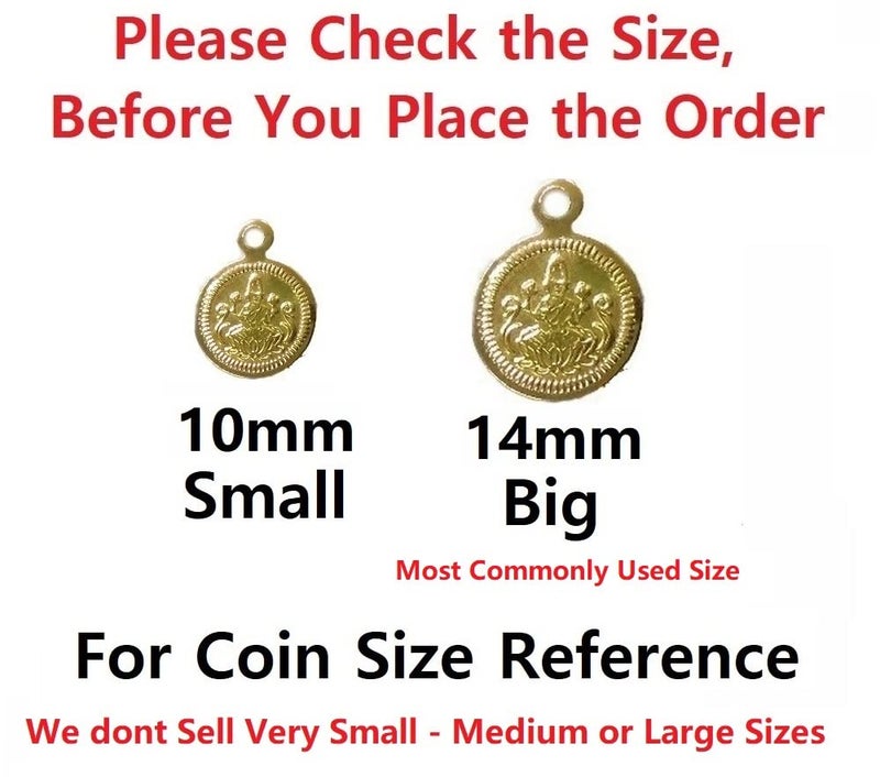 Vama Fashions White Laxmi Lakshmi Kasu Coin for Jewellery Making Embroidery aari Work & Pooja (Small Silver laxmi Coins 108) - Image 3