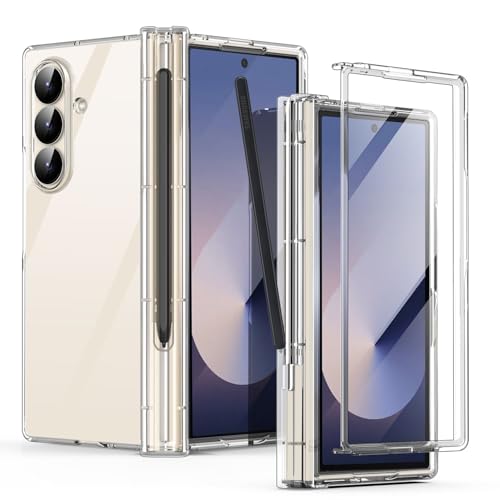 AICase for Samsung Galaxy Z Fold 7 Case Clear Original Built-in Screen Protector with S Pen Holder Slim Transparent 360 Full Body Protective Cover for Samsung Galaxy Z Fold 7 5G Case 2025 Clear_5 - Image 1