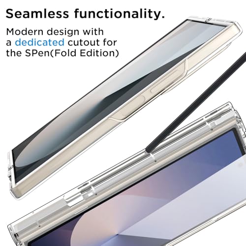 AICase for Samsung Galaxy Z Fold 7 Case Clear Original Built-in Screen Protector with S Pen Holder Slim Transparent 360 Full Body Protective Cover for Samsung Galaxy Z Fold 7 5G Case 2025 Clear_5 - Image 5