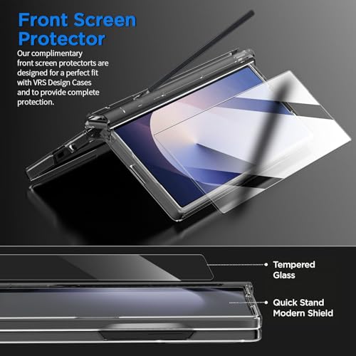 AICase for Samsung Galaxy Z Fold 7 Case Clear Original Built-in Screen Protector with S Pen Holder Slim Transparent 360 Full Body Protective Cover for Samsung Galaxy Z Fold 7 5G Case 2025 Clear_5 - Image 3
